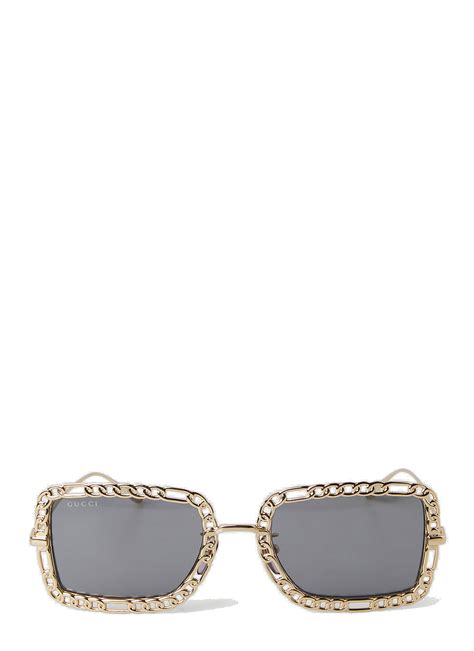 gold gucci chain sunglasses|gucci authentic sunglasses.